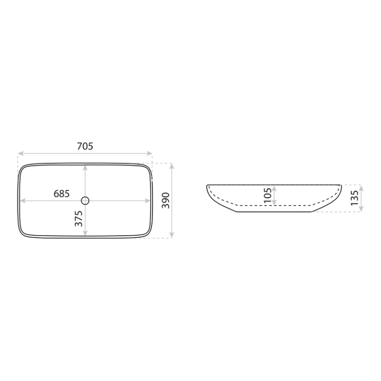 Umywalka nablatowa Toro Lavita