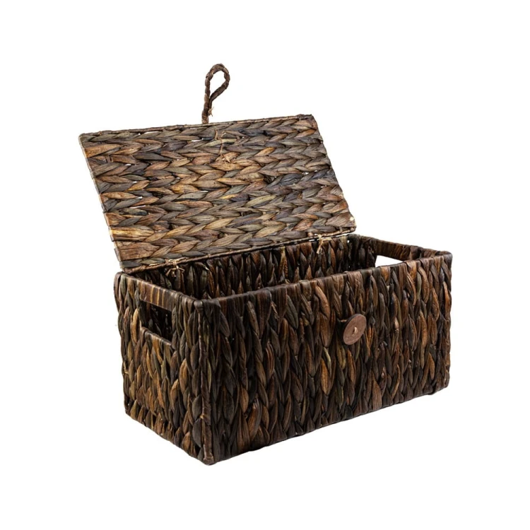Skrzynia z hiacyntu wodnego nataria 418m brąz 50x30x30cm koszoplotka
