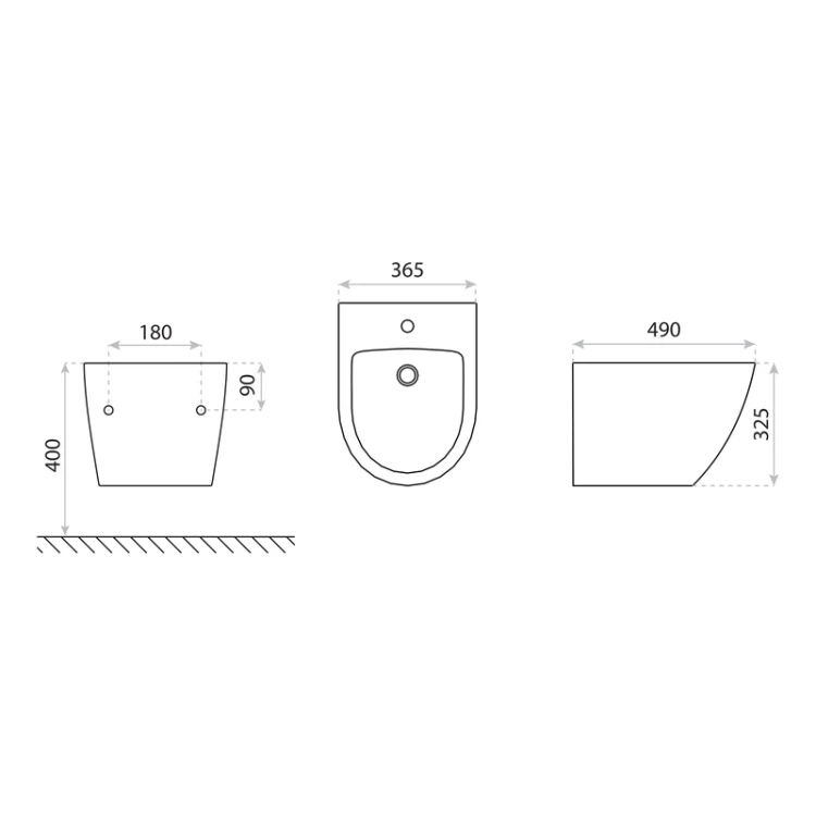 Bidet wiszący Sinto Black Lavita
