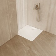 Brodzik kwadratowy MAGNIFIC White Stone 90x90 Schedpol Schedline, biały