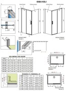 Kabina prysznicowa Idea Brushed Nickel KDJ Radaway prawa przejrzysta