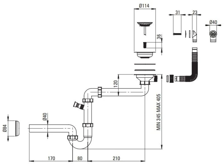 Zlewozmywak granitowy 1-komorowy beżowy Corio Deante