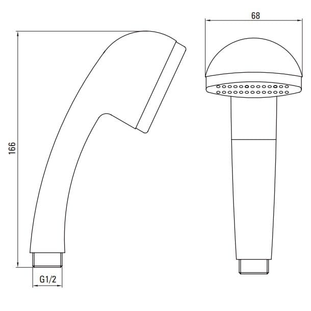 Bateria umywalkowa ścienna z wydłużoną wylewką Boro Deante