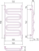 Grzejnik łazienkowy Sunerzha Elegy Verso 100x50cm złoty