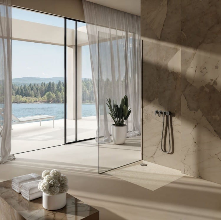 Brodzik kwadratowy LIBRA CASHMERE STONE 90x90 Schedpol Schedline, kaszmir