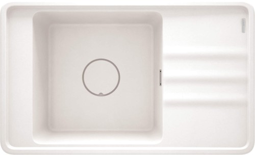 Zlewozmywak granitowy 1-komorowy z ociekaczem alabaster Momi Deante