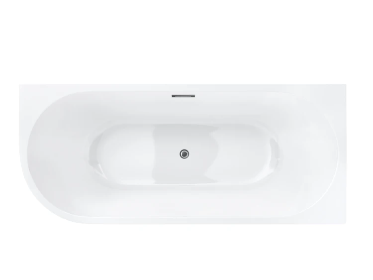 Wanna narożna corsan intero prawa 160 cm z wykończeniem chrom