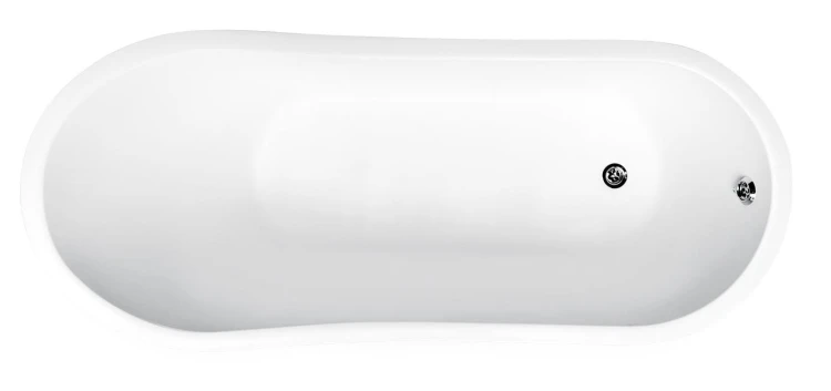 Wanna wolnostojąca Besco GLORIA GLAM 150x66 srebrna