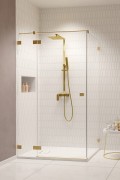 Kabina prysznicowa Essenza Pro Brushed Gold KDJ Radaway lewa złota