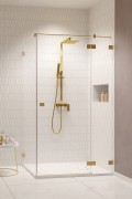 Kabina prysznicowa Essenza Pro Brushed Gold KDJ Radaway prawa złota