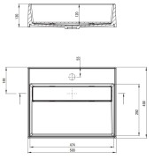 Umywalka granitowa nablatowa 50x40 z maskownicą Correo Deante