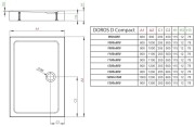 Brodzik prostokątny Radaway Doros D Compact 120x90 Stone antracytowy