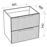 Szafka wisząca Oklahoma Black Mat 600 Lavita