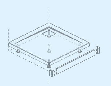Obudowa chrom jednostronna 80 do brodzika Argos Radaway