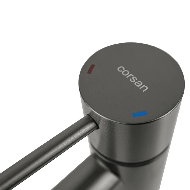 Bateria umywalkowa podtynkowa corsan cmb7515gm lugo z wylewką gunmetal