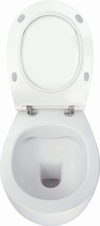 Miska WC z deską Silia Deante bezkołnierzowa biała