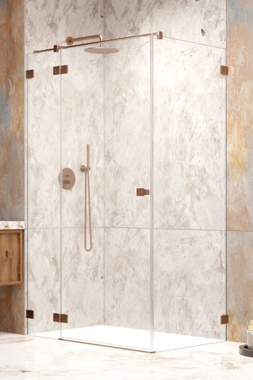 Kabina prysznicowa Essenza Pro Brushed Copper KDJ Radaway lewa miedź