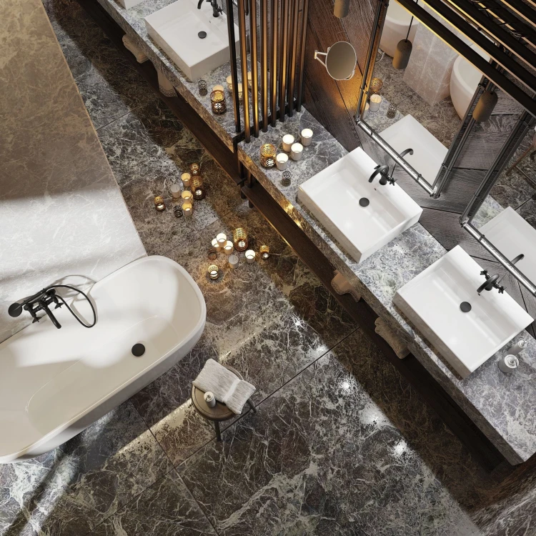 Deante Temisto Nero Bateria wannowa z kompletem natryskowym