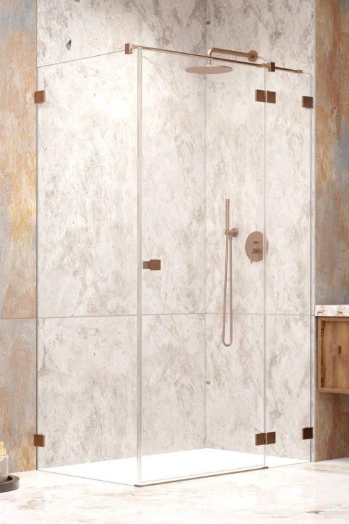 Kabina prysznicowa Essenza Pro Brushed Copper KDJ Radaway prawa miedź