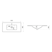 Umywalka meblowa Floryda 800 Lavita