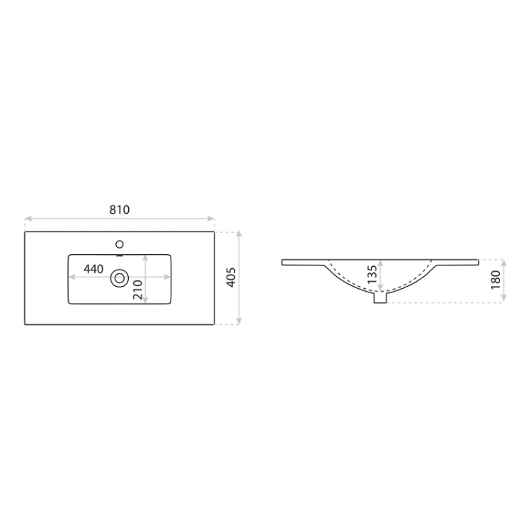 Umywalka meblowa Floryda 800 Lavita