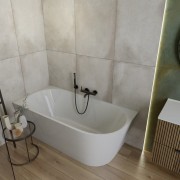 Wanna wolnostojąca przyścienna narożna Caldera 1600 Prawa Lavita