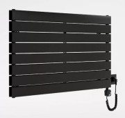 Grzejnik wodno-elektryczny Solis podwójny czarny 59,5x100 Luxrad