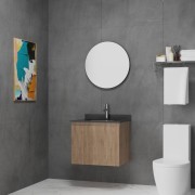 Szafka wisząca z blatem i umywalką Irvine Wood 600 Lavita