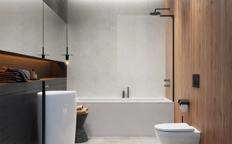 Parawan nawannowy Radaway Modo SL Black PNJ II prawy