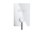 Zestaw prysznicowy podtynkowy corsan box przyciskowy deszczownica 25cm chrom