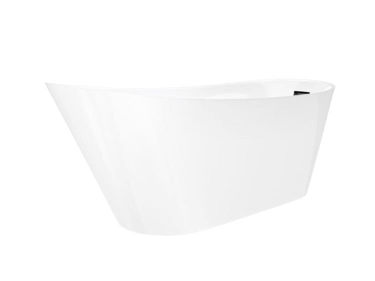 Wanna wolnostojąca corsan estella 160 cm z wykończeniem czarnym