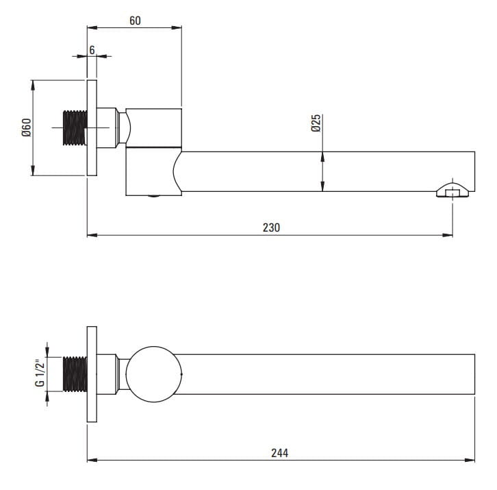Zestaw prysznicowy podtynkowy z wylewką wannową złoty Arnika Deante