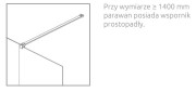 Parawan nawannowy Furo Gold PND II 140x150 Radaway złoty prawy