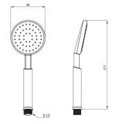 Bateria wannowa 4-otworowa Deante Temisto z zestawem prysznicowym