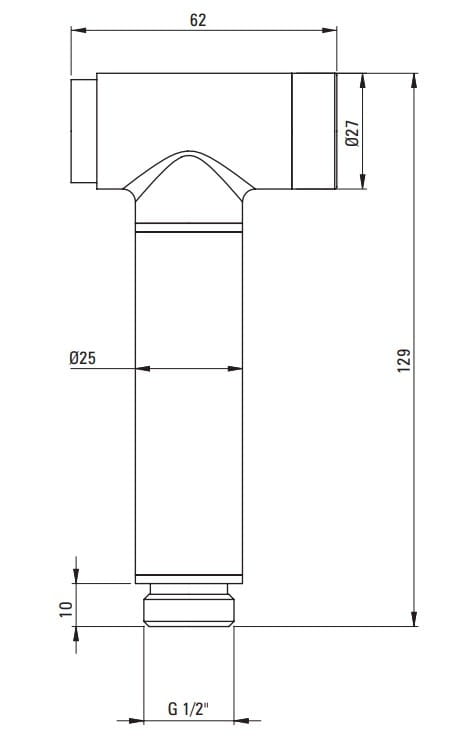 Słuchawka do baterii bidetta złota Deante