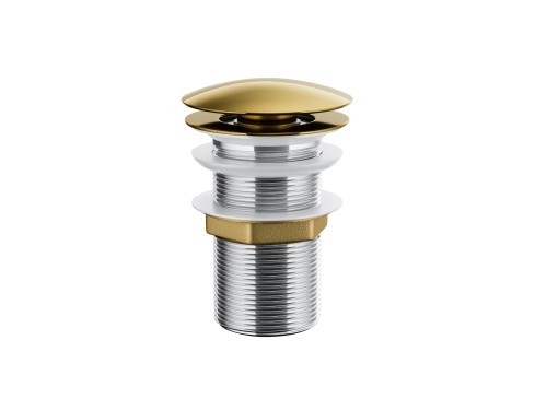 Korek do umywalki corsan klik klak okrągły złoty