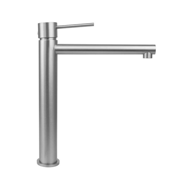 Wysoka bateria umywalkowa lugo cmb7512bsl stal szczotkowana