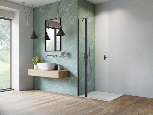 Kabina prysznicowa Radaway Nes Black Walk-in KDD II 90x200 lewa