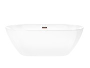 Wanna wolnostojąca corsan e041 olvena 160 cm z wykończeniem różowe złoto