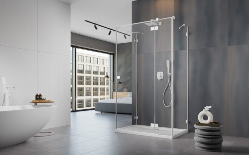 Kabina prysznicowa Essenza Pro White KDJ+S Radaway prawa biała