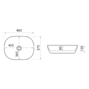 Umywalka nablatowa Redondo Black Lavita