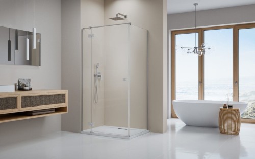 Kabina prysznicowa Radaway Essenza Brushed Nickel KDJ lewa