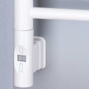 Grzałka elektryczna H+E Radeco z kablem/maskownicą chrom/czarna