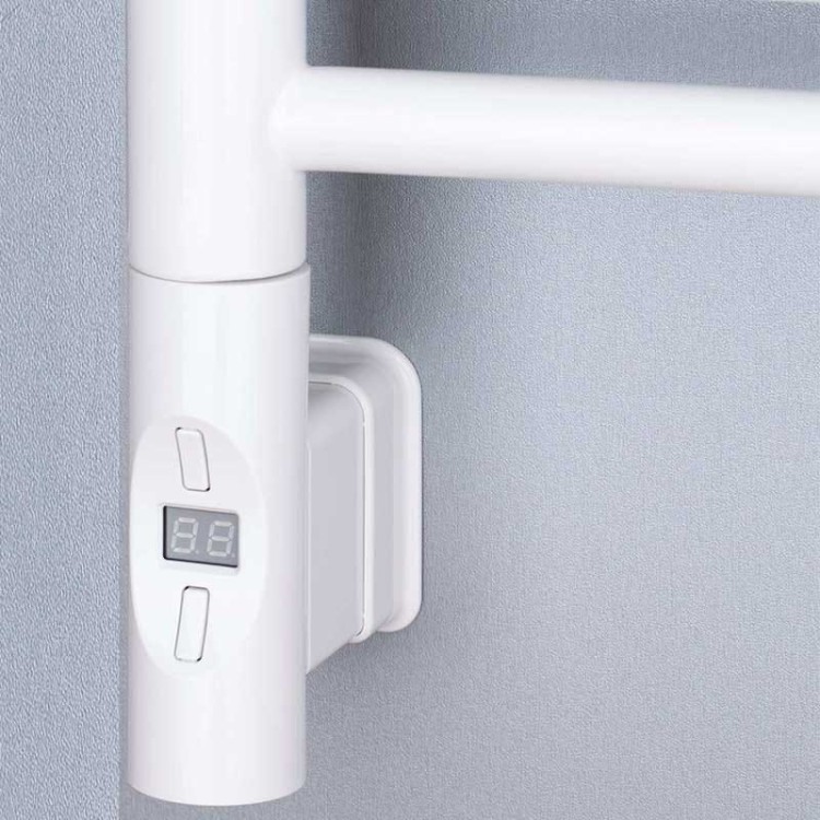 Grzałka elektryczna H+E Radeco z kablem/maskownicą chrom/czarna