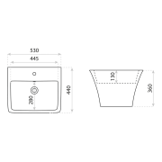 Umywalka wisząca Ribera Lavita