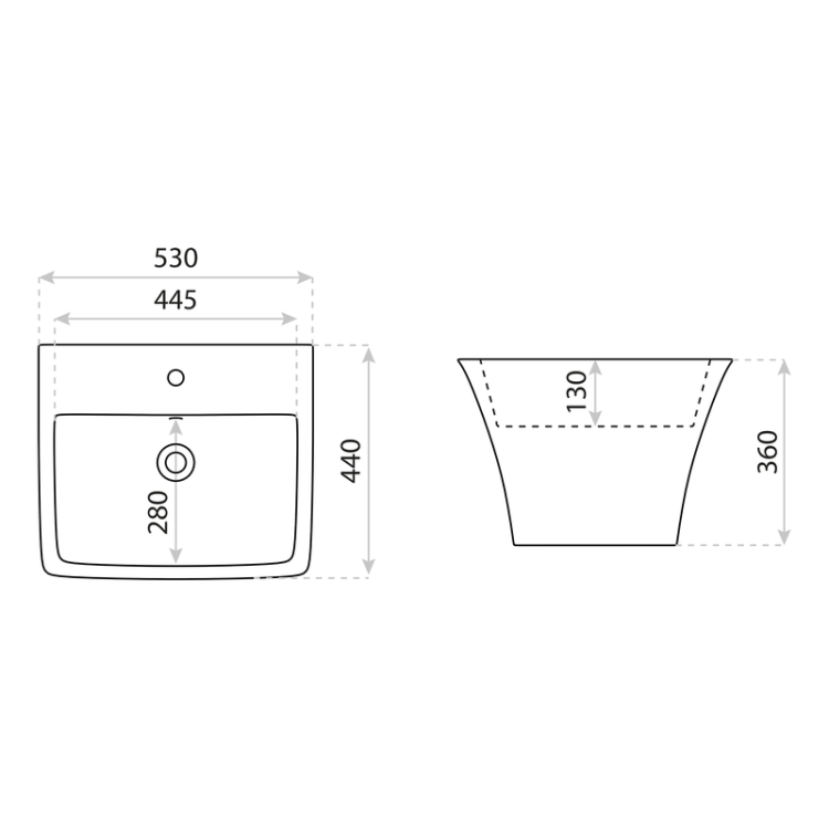 Umywalka wisząca Ribera Lavita