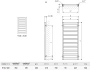 Grzejnik łazienkowy dekoracyjny Biały HERMES WHITE 91x50 LaVita