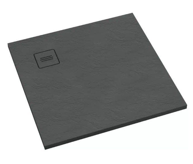 Brodzik kwadratowy PROTOS GREY Stone 80x80 Schedpol Schedline, szary