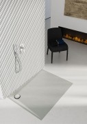 Brodzik prostokątny LIBRA Cement Stone 70x80 Schedpol Schedline, szary