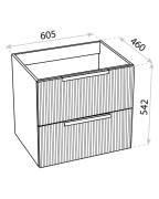 Szafka wisząca Oklahoma Wood Black 600 Lavita